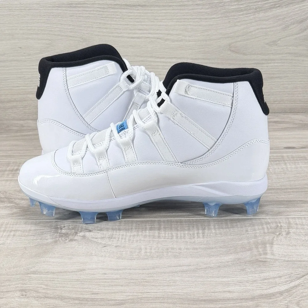 Jordan 11 Retro MCS Baseball Cleats White Legend Blue Mens 10 HM7326-104